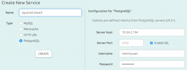 Adding a PostgreSQL instance to monitor